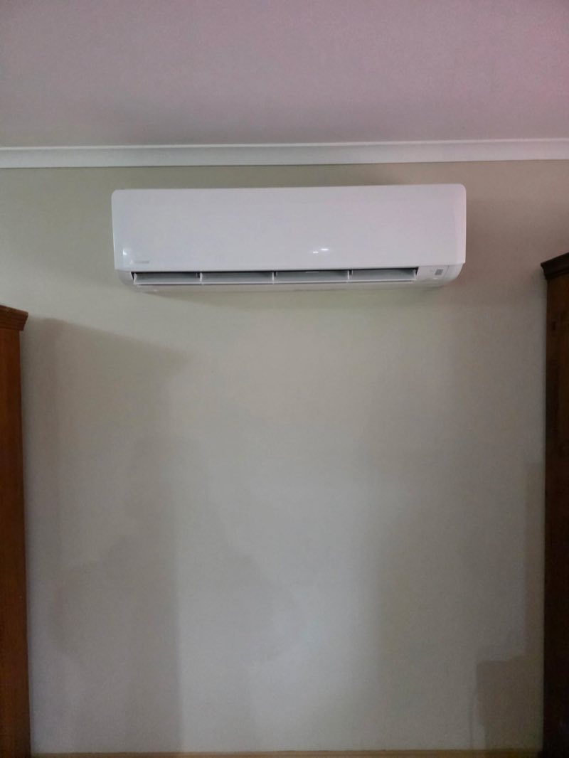 A wall-mounted split system installed by H1 Electrical & Air in a Cowra home