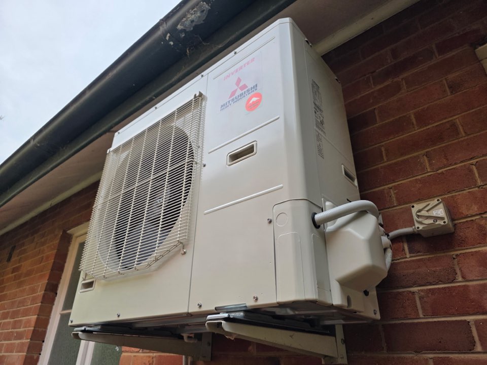 Outdoor condenser unit serviced and checked by H1 Electrical & Air on a Cowra home
