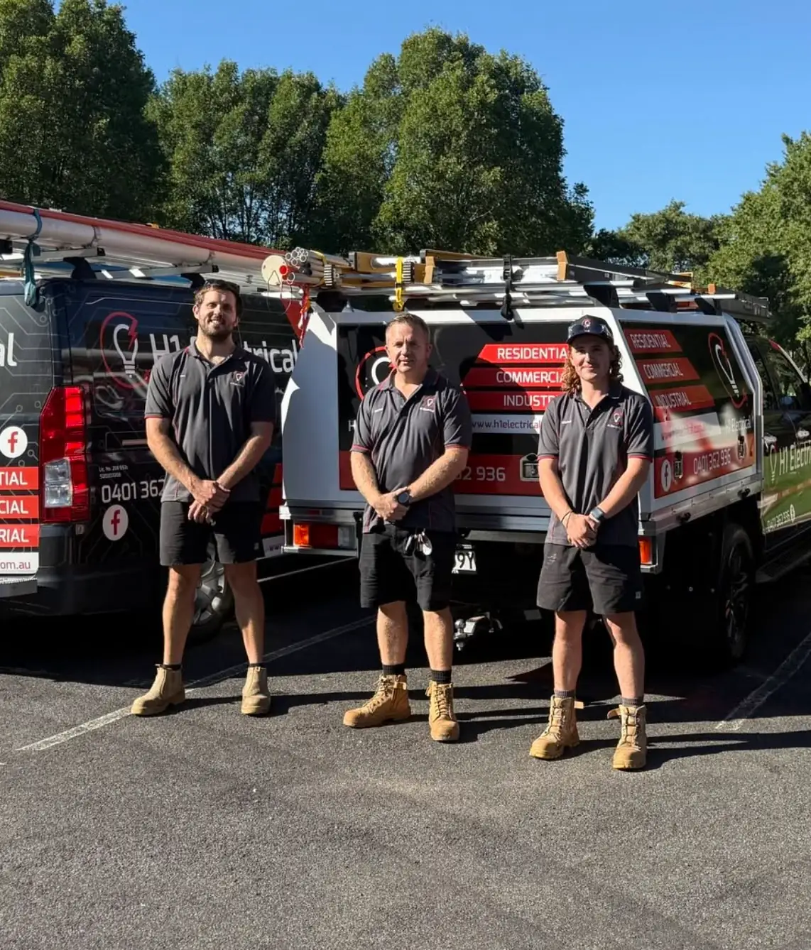 The H1 Electrical & Air team, your local Grenfell electricians