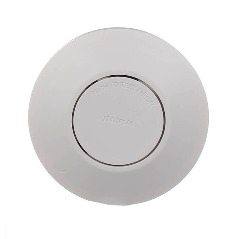 Hard-wired photoelectric smoke alarm with push-to-test button, installed by H1 Electrical & Air in Cowra
